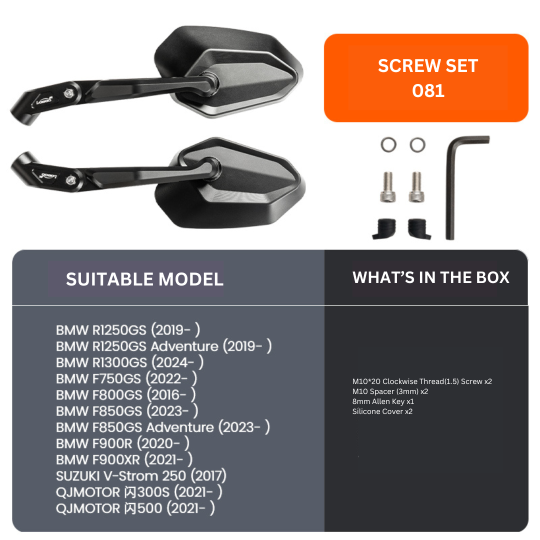 LOBOO SCREW SET MIRROR RM03