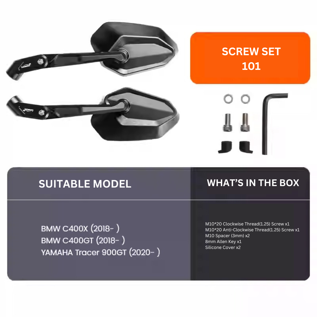 LOBOO SCREW SET MIRROR RM03