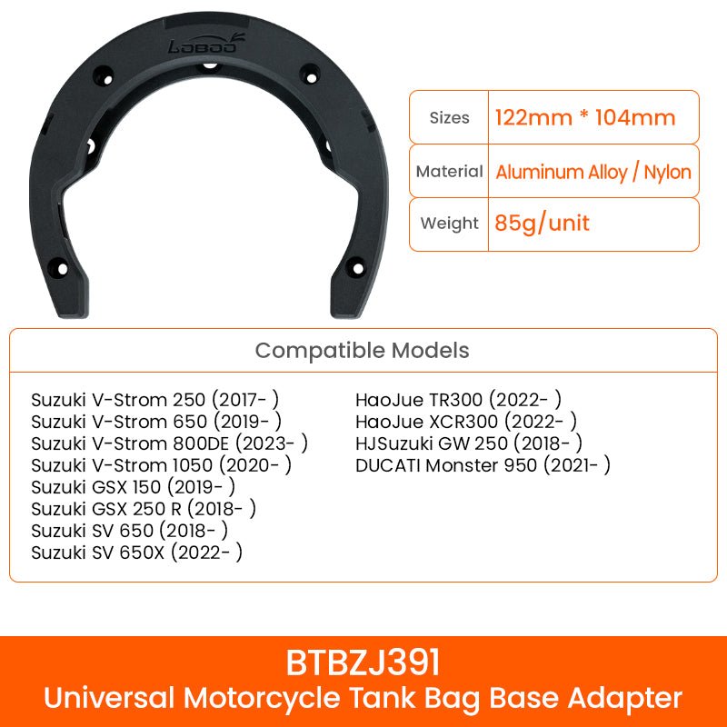 LOBOO TANK BAG MAGNETIC QUICK RELEASE