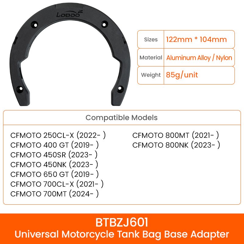 LOBOO TANK BAG MAGNETIC QUICK RELEASE