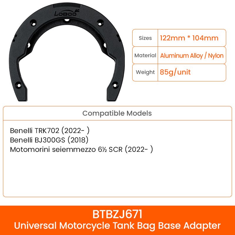 LOBOO TANK BAG MAGNETIC QUICK RELEASE
