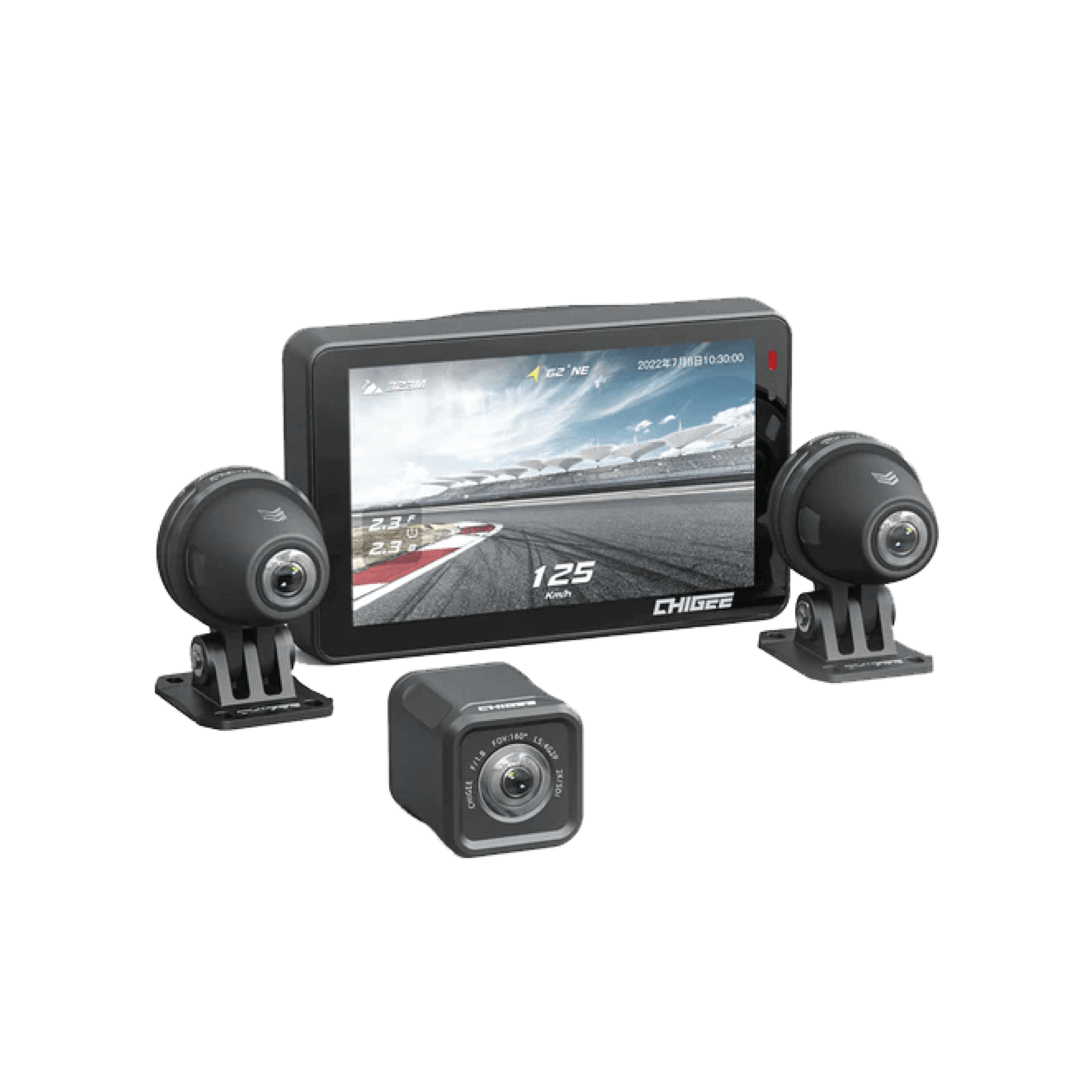 CHIGEE XR-3 MOTORCYCLE DASH CAM (NOT INCLUDED 3RD CAMERA)